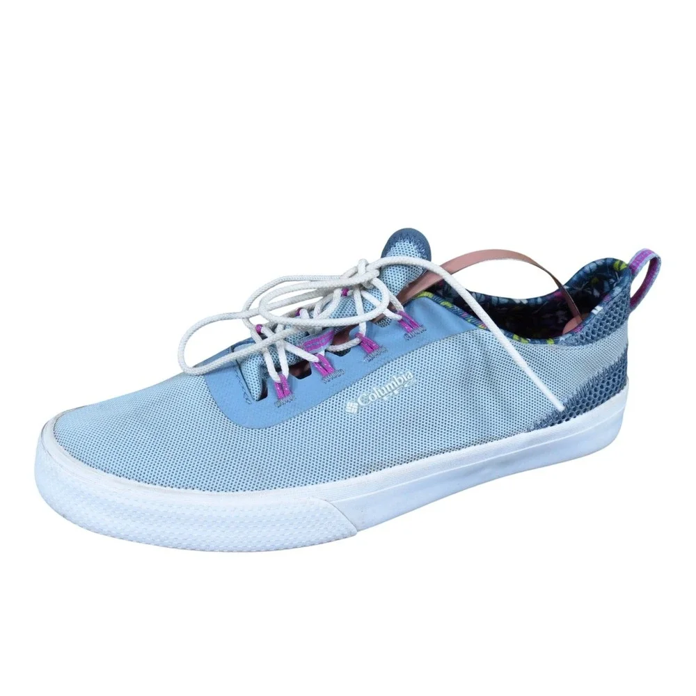 Columbia Dorado PFG Women Boat Shoe 7.5 Fishing Sneaker Blue Mesh BL4629-406